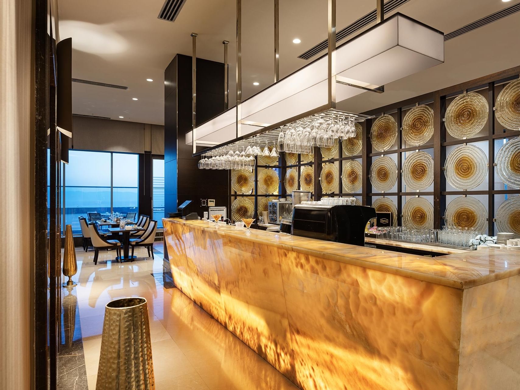 Compass bar counter in Titanic Business Kartal.
