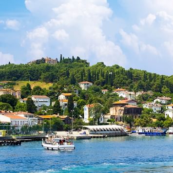 Distant view of the Prince Island's on a sunny day near Titanic Business Kartal