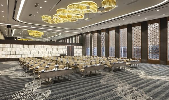 Karina 1 event room with tables and chairs set up at Titanic Business Kartal in Istanbul.