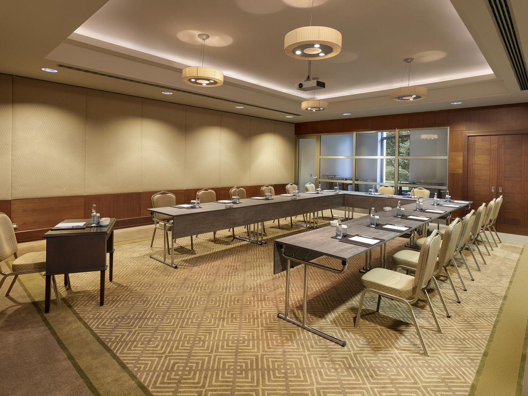 U-typed meeting table arranged with chairs in Borneo at Titanic Business Kartal